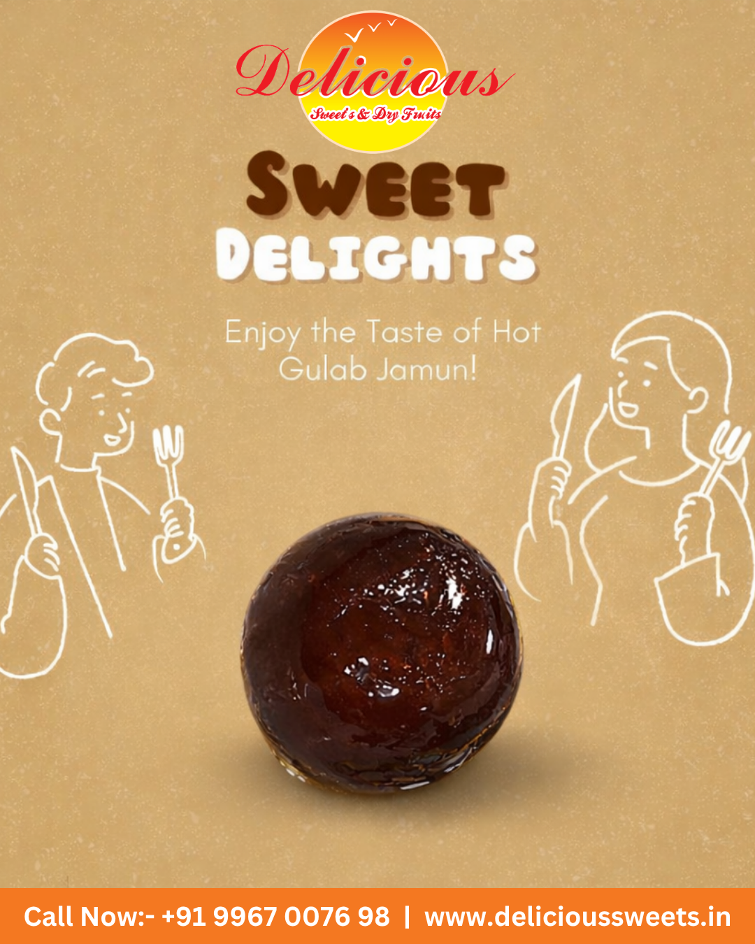 Delicious Sweets & Dry Fruits – Sweet Delights (Gulab Jamun) 🍯✨