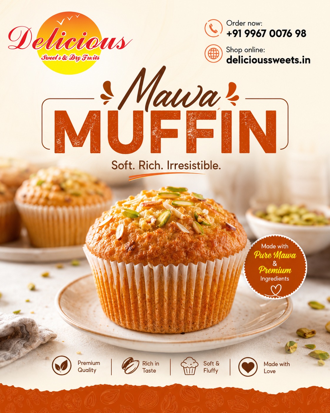 Indulge in the Richness of Mawa Muffin! 🧁✨