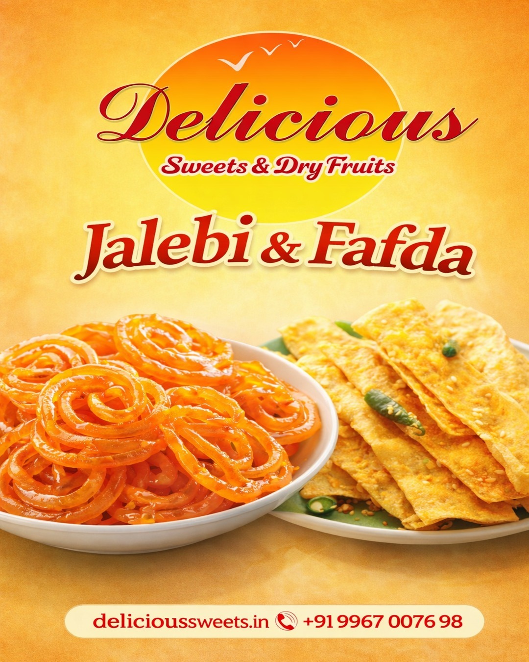 Start your day the Gujarati way with crispy Fafda & hot, juicy Jalebi! 😍✨