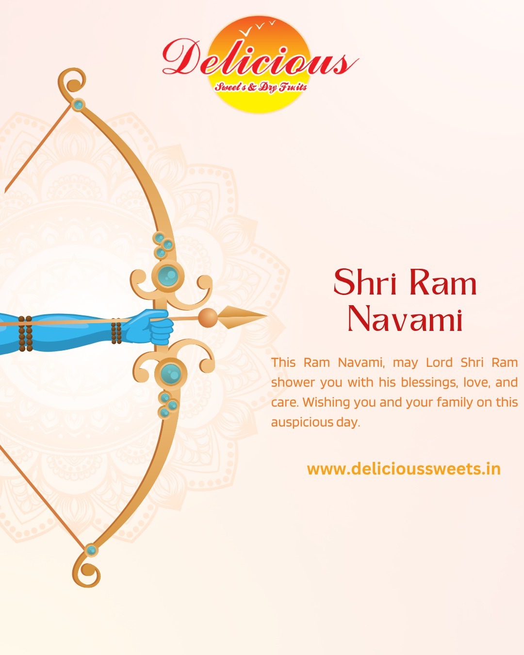 Celebrate the divine spirit of Ram Navami with sweetness, love, and positivity 