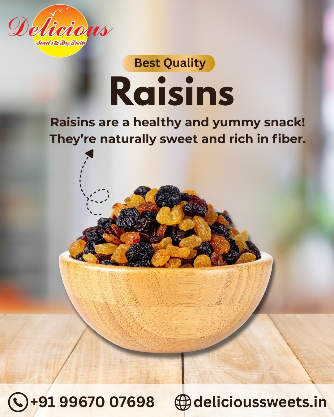 Snack smart with the natural goodness of premium raisins!