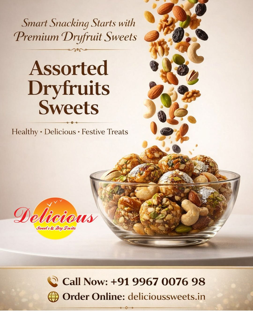 Upgrade your snacking with the richness of premium dryfruit sweets 🥜✨