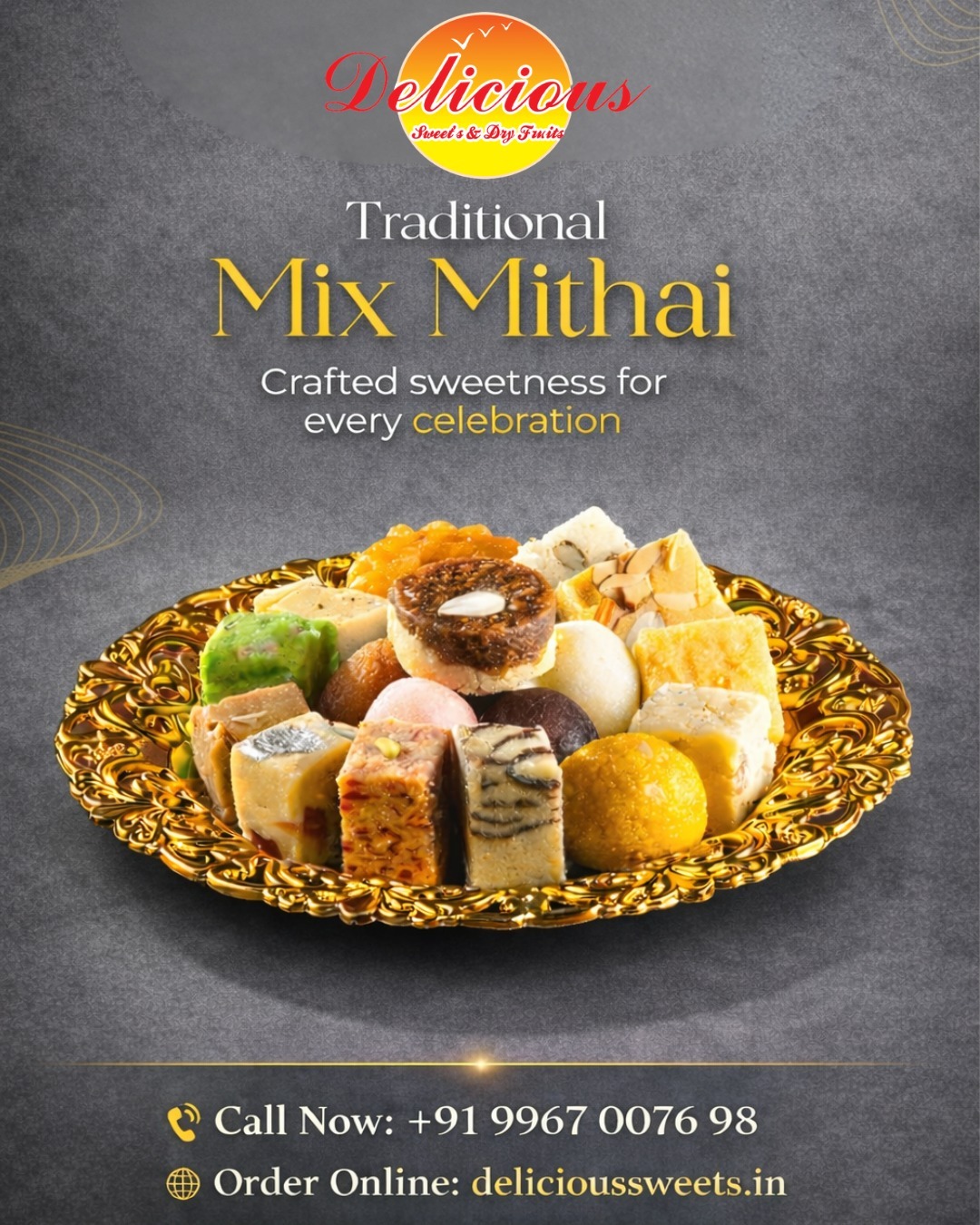 Celebrate every moment with the richness of Traditional Mix Mithai 