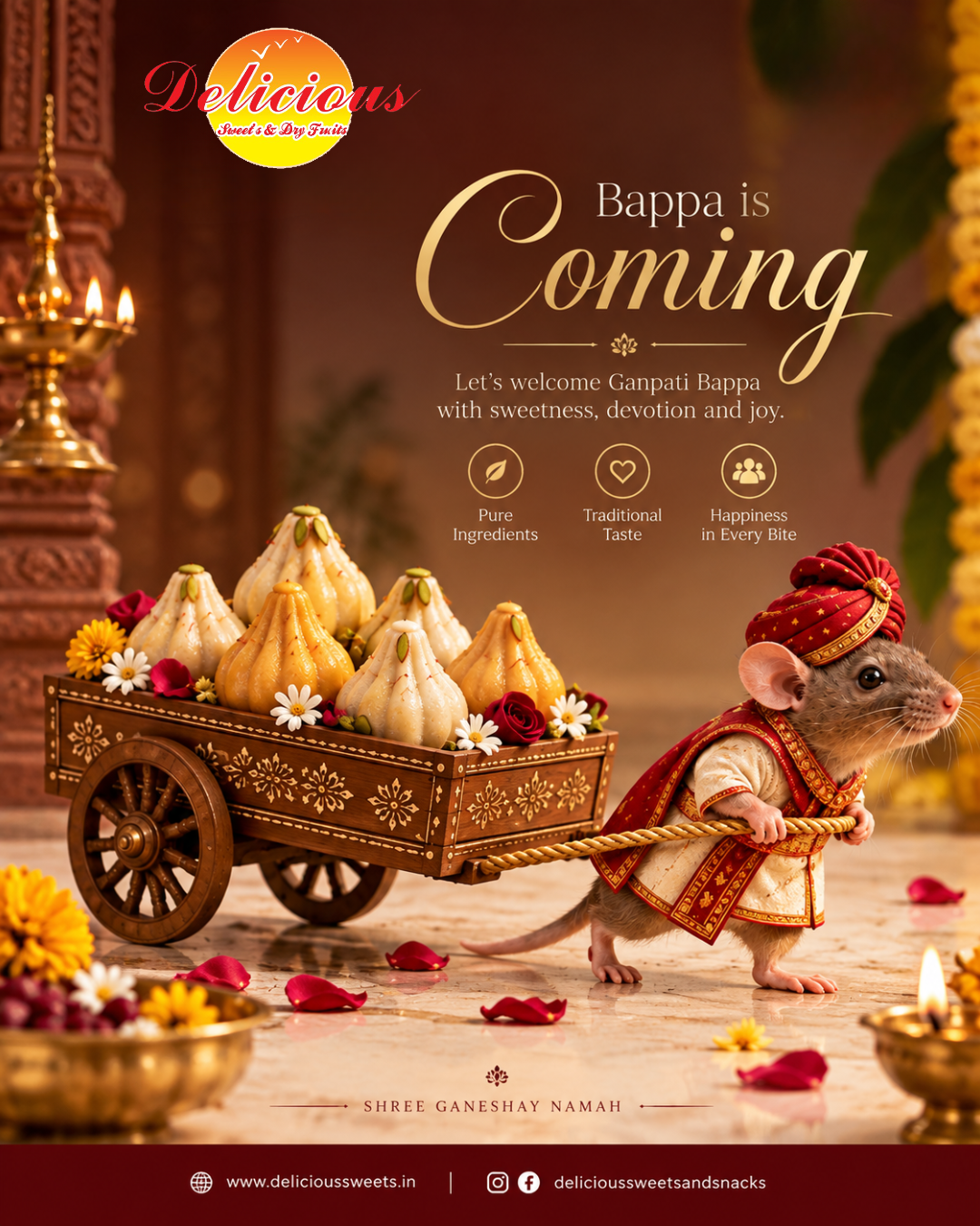 Bappa is coming… and sweetness is ready! ❤️✨