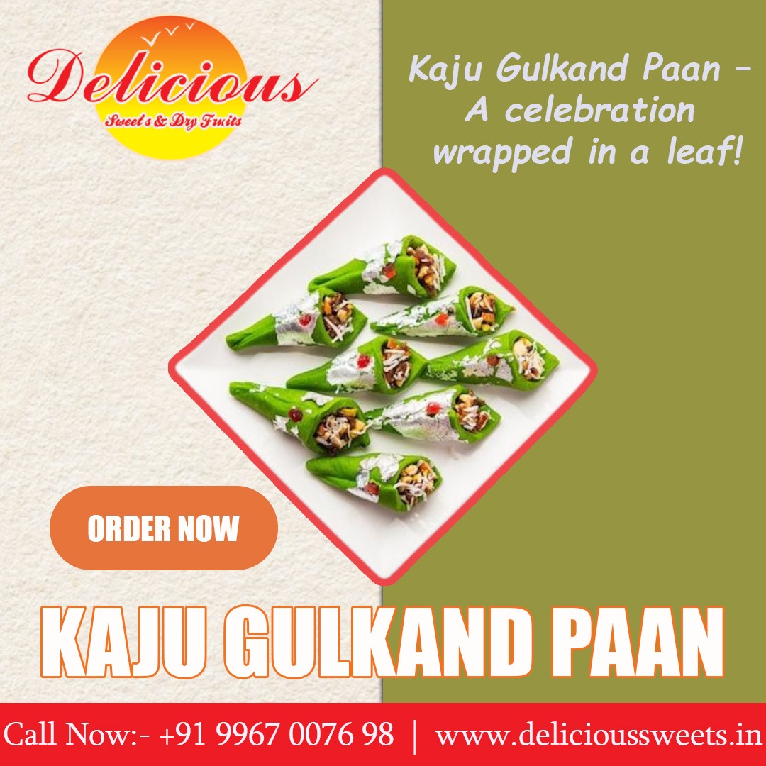 Indulge in the Sweet Magic of Kaju Gulkand Paan!